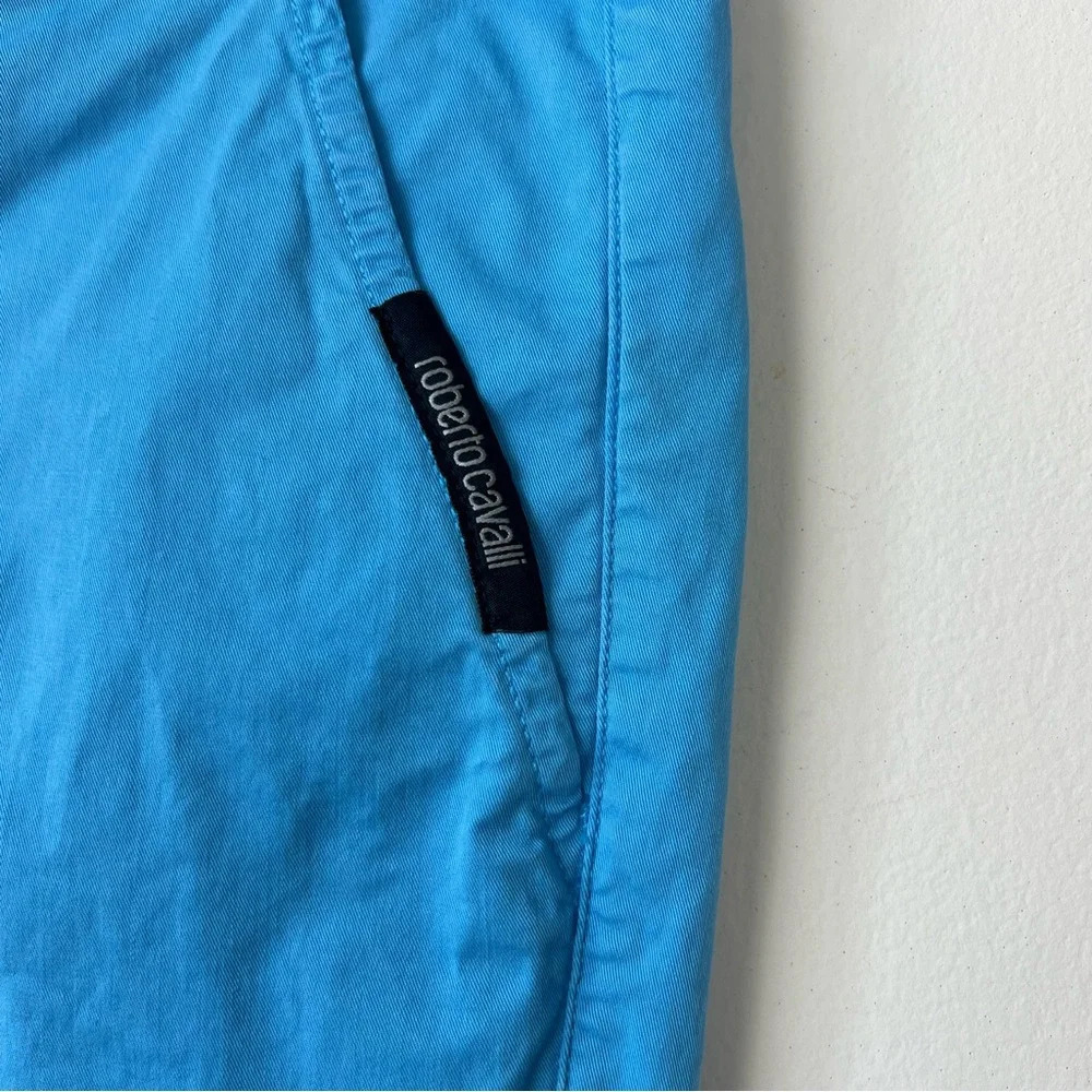 Vintage Roberto Cavalli Cropped Capri Pants Blue - Picture 2 of 11